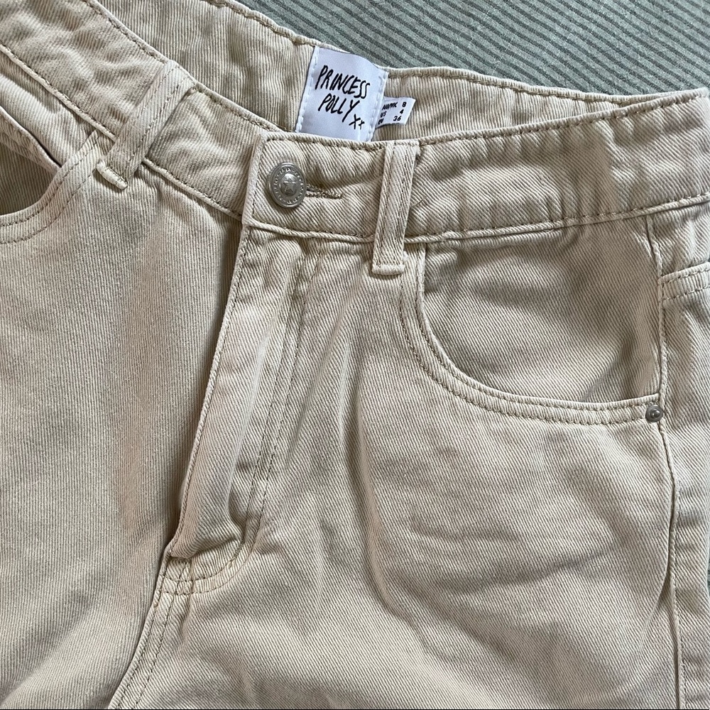 Princess Polly Tan High Waisted Shorts